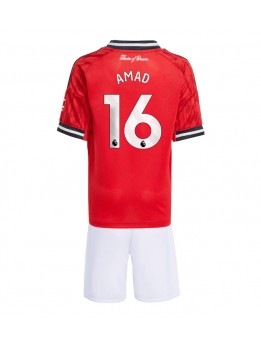 Manchester United Amad Diallo #16 Dječji Domaci Dres kompleti 2025-26 Kratak Rukavima (+ kratke hlače)